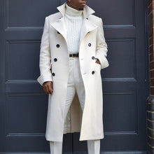Load image into Gallery viewer, Cap Point white / M Color Block Black White Mens Trench Oversize Outwear
