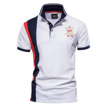 Load image into Gallery viewer, Cap Point White / M Darling Embroidery Badge Men Polo
