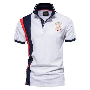 Cap Point White / M Darling Embroidery Badge Men Polo
