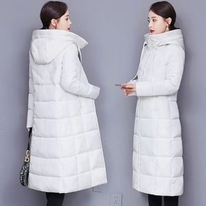 Cap Point white / M Julienne Waterproof Windproof Thick Cotton Down Hooded Overcoat