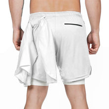 Load image into Gallery viewer, Cap Point White / M Men 2 in 1 Running Short
