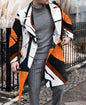 Cap Point white / M Men's Dragon Phoenix Long Lapel Overcoat