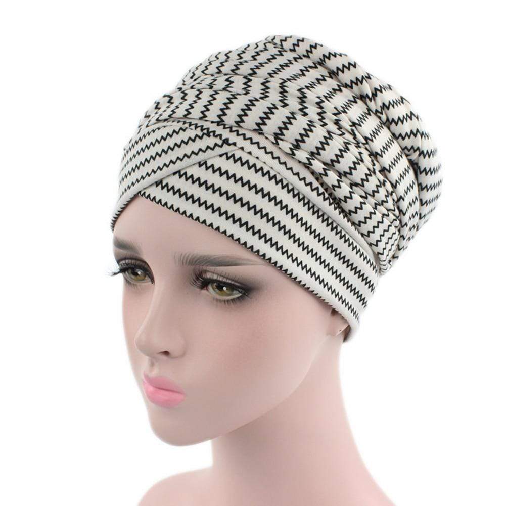Cap Point White New Cotton Scarf Wrapped Head Turban