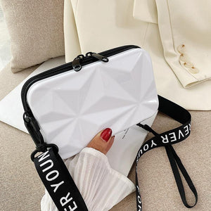 Cap Point white / One size Luxury New Suitcase Shape  Fashion Mini Bag
