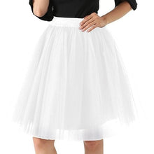 Load image into Gallery viewer, Cap Point white / One Size Party Train Puffy Tutu Tulle Wedding Bridal Bridesmaid Skirt
