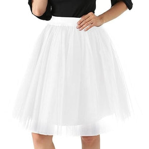 Cap Point white / One Size Party Train Puffy Tutu Tulle Wedding Bridal Bridesmaid Skirt