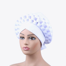Load image into Gallery viewer, Cap Point White / One Size Queen Auto Gele Turban Headtie
