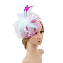 Load image into Gallery viewer, Cap Point White Pamela Bridal Wedding Party Fascinator Veil Hat
