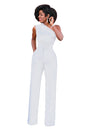 Cap Point white / S Belinda One Shoulder Rompers