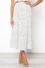 Charger l&#39;image dans la galerie, Cap Point white / S Casual Chiffon Printed High Waist Pleated Maxi Skirt
