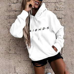 Cap Point white / S Melanie Loose Large Pocket Long Sleeve Hooded Pullover