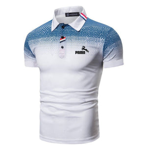 Cap Point white / S Mens Printed short-sleeved polo shirt