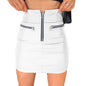 Cap Point White / S PU Leather High Waist Pencil Mini Skirt
