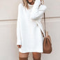 Cap Point white / S Relaxed Loose Long Sleeve Sweatshirt Dress
