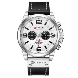 Cap Point white Top Brand Luxury Waterproof Sport Wrist Watch Chronograph Mens Watch