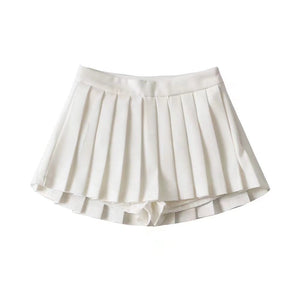 Cap Point White / XS Schomie Summer High Waist Pleated Tennis Mini Skirt