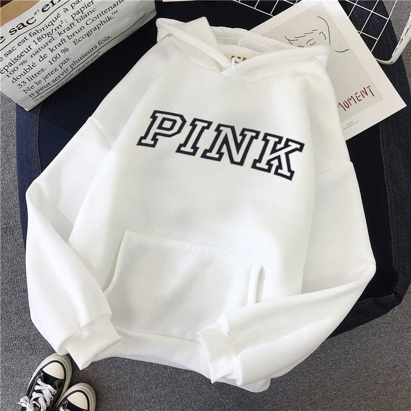 Cap Point white2 / S Melanie Long Sleeve O-neck Hoodie Pullover Sweatshirt