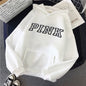 Cap Point white2 / S Melanie Long Sleeve O-neck Hoodie Pullover Sweatshirt
