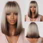 Cap Point Wig 1 / Black red blonde Dina Short Straight Synthetic Daily Cosplay Party Heat Resistant Ombre Bo Hair Wigs