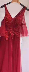 Cap Point Wine Red / 2XL Salome Elegant Temperament Evening Dress