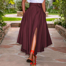 Load image into Gallery viewer, Cap Point Wine Red / S Summer Vintage Long Maxi High Waist Skirt
