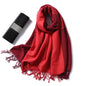 Cap Point Wine red Winnie Winter Cashmere Thick Warm Shawls Wrap Scarf