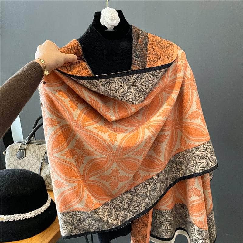Cap Point Winnie Winter Cashmere Decoration Thick Foulard Blanket Wrap Scarf
