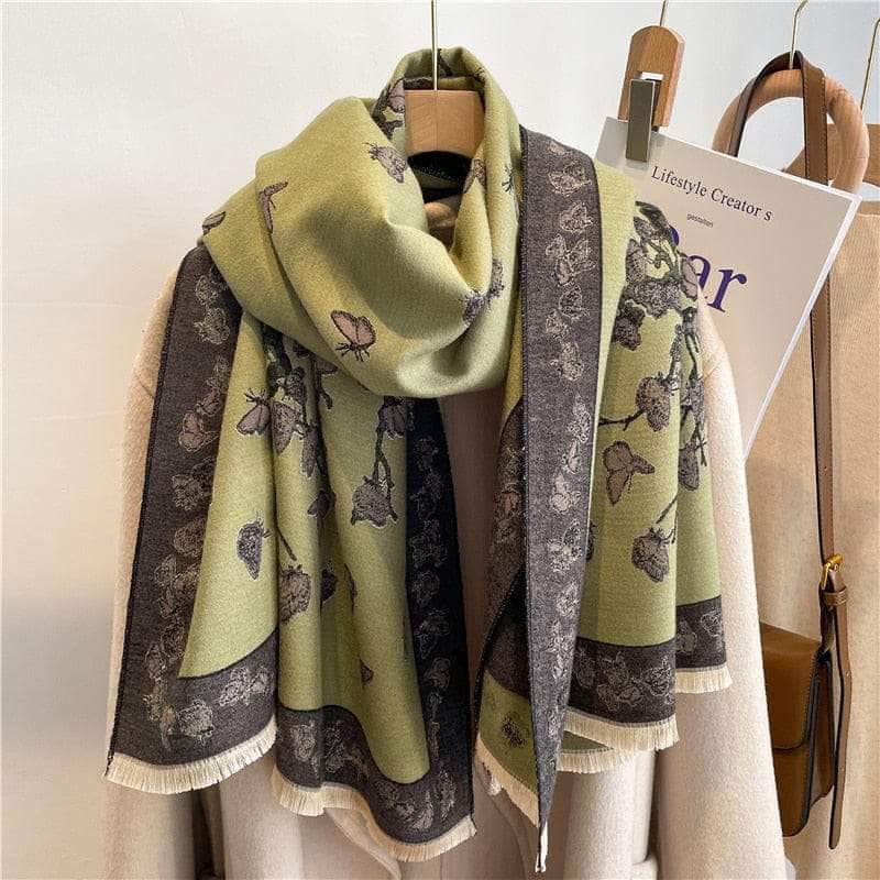 Cap Point Winnie Winter Cashmere Decoration Thick Foulard Blanket Wrap Scarf