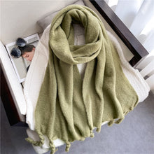 Load image into Gallery viewer, Cap Point Winnie Winter Wrap Thick Soft  Big Tassel Shawl Long Stole Scarf
