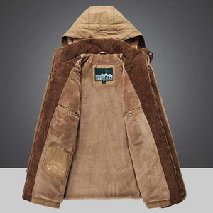 Cap Point Winter coat with fur lining and removable hood for men