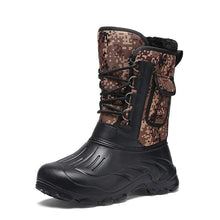 Load image into Gallery viewer, Cap Point Winter Rain Camouflage Snow Men Boots With Fur Plush
