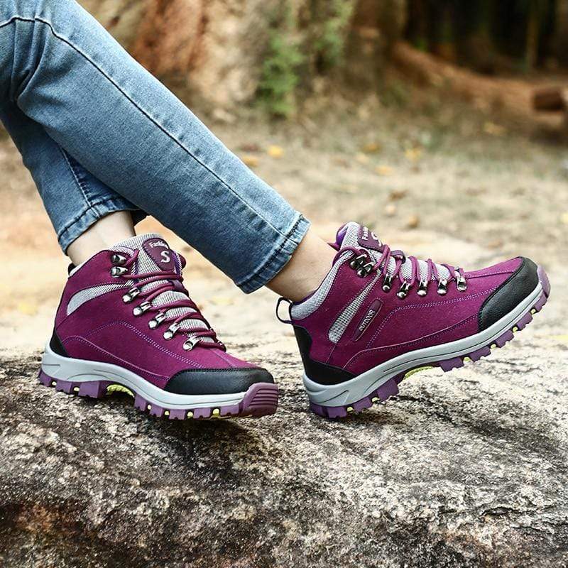 Cap Point Women Camping Hiking Slip-on Breathable Winter Sneakers