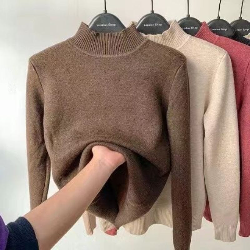 Cap Point Women  Elegant Thick Warm Long Sleeve KnittedTurtleneck Sweater