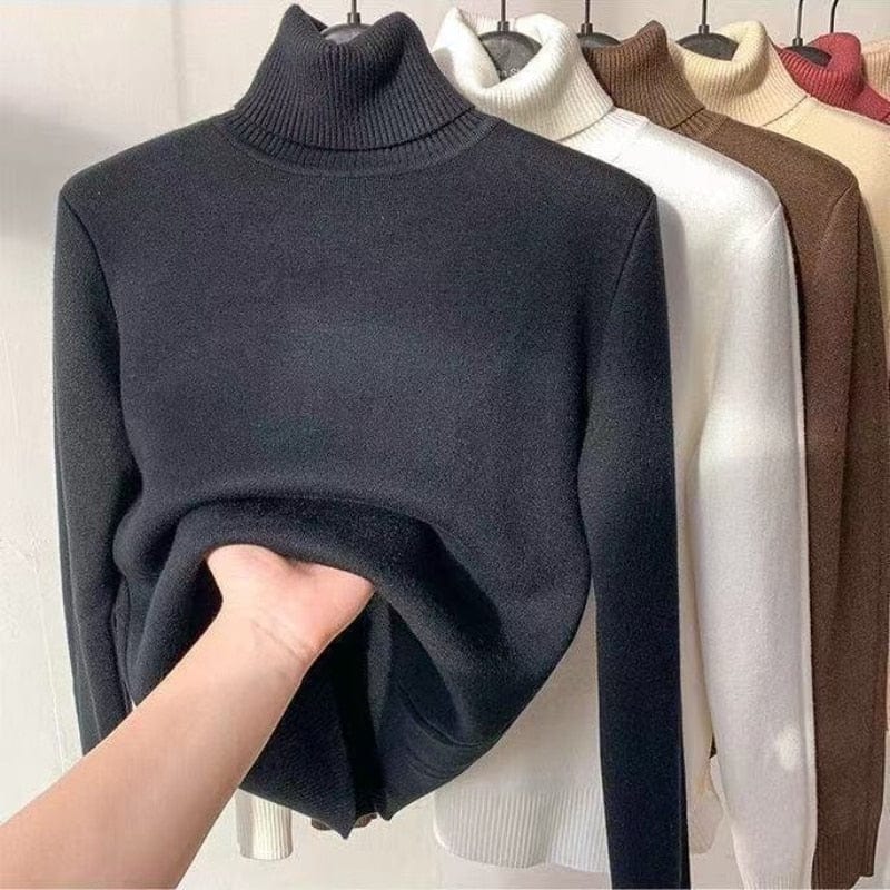 Cap Point Women  Elegant Thick Warm Long Sleeve KnittedTurtleneck Sweater