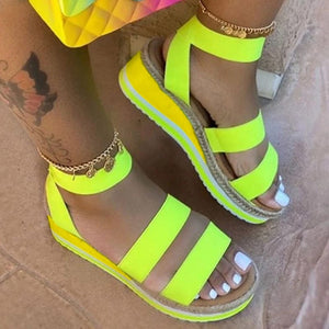 Cap Point Women's Hemp Platform Summer Wedge Sandals