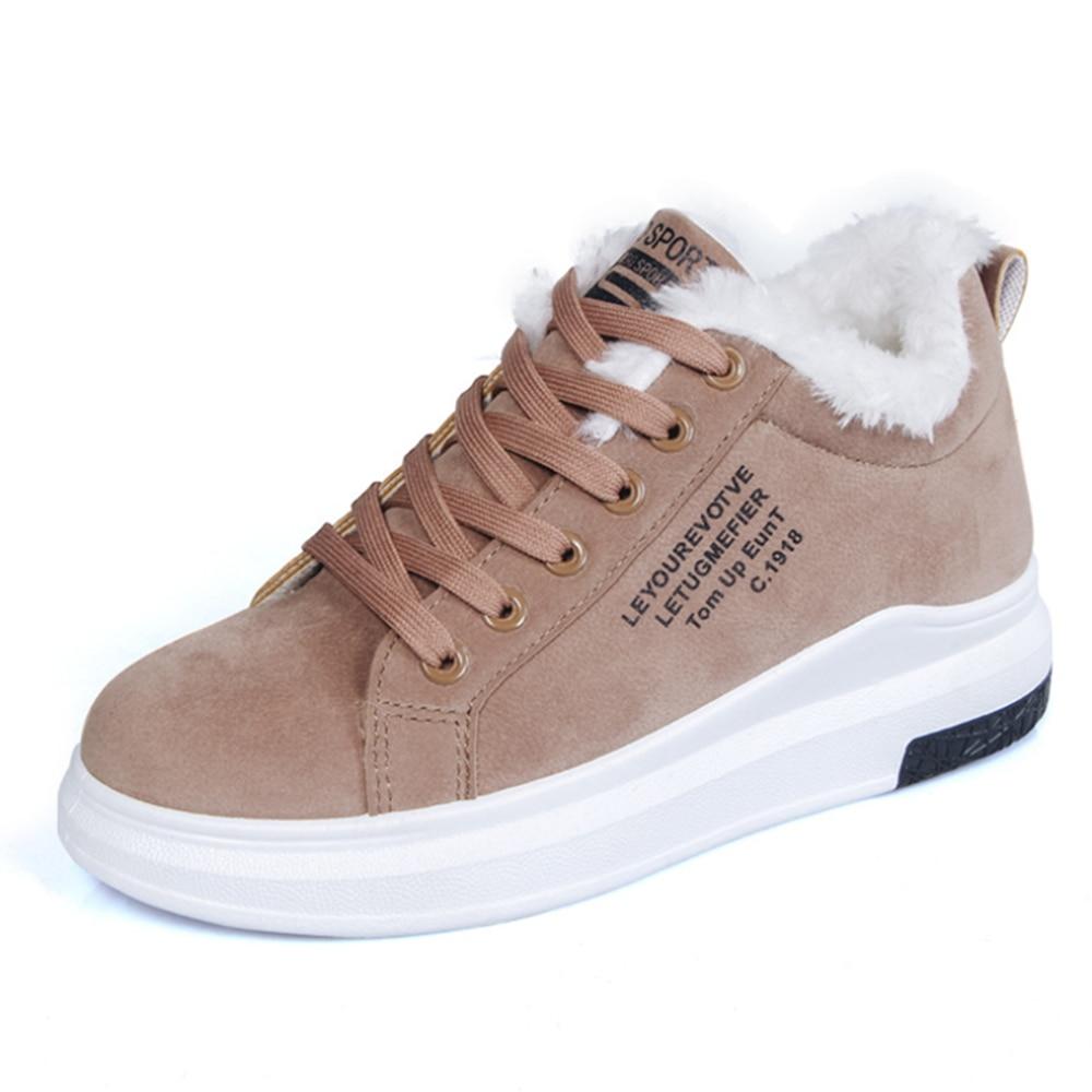 Cap Point Women's Warm Fur Plush Fashion Winter Sneakers Boots