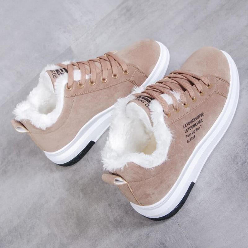 Cap Point Women's Warm Fur Plush Fashion Winter Sneakers Boots