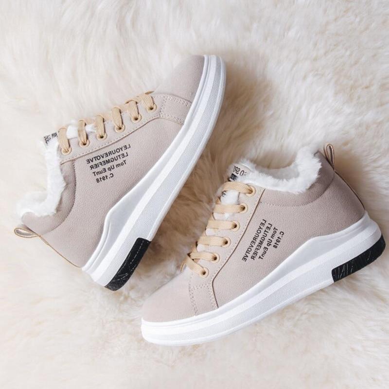Cap Point Women's Warm Fur Plush Fashion Winter Sneakers Boots