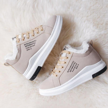 Cap Point Women's Warm Fur Plush Fashion Winter Sneakers Boots