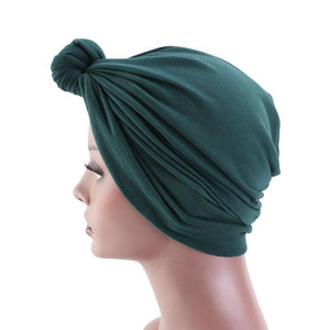 Cap Point Women top knot turban cap