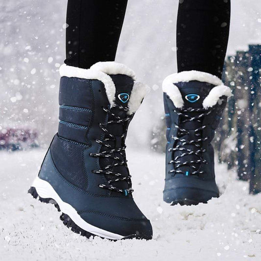 Cap Point Women Waterproof Snow Boots  With Thick Fur