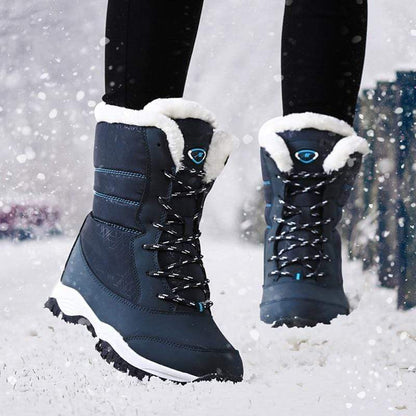 Cap Point Women Waterproof Snow Boots  With Thick Fur