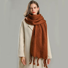 Load image into Gallery viewer, Cap Point WT68-11 Winnie Winter Wrap Thick Soft  Big Tassel Shawl Long Stole Scarf
