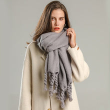 Load image into Gallery viewer, Cap Point WT68-8 Winnie Winter Wrap Thick Soft  Big Tassel Shawl Long Stole Scarf
