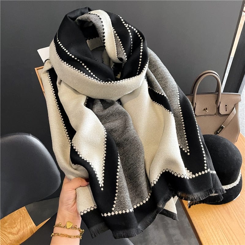 Cap Point WY-Y01-3 Winnie Winter Cashmere Decoration Thick Foulard Blanket Wrap Scarf