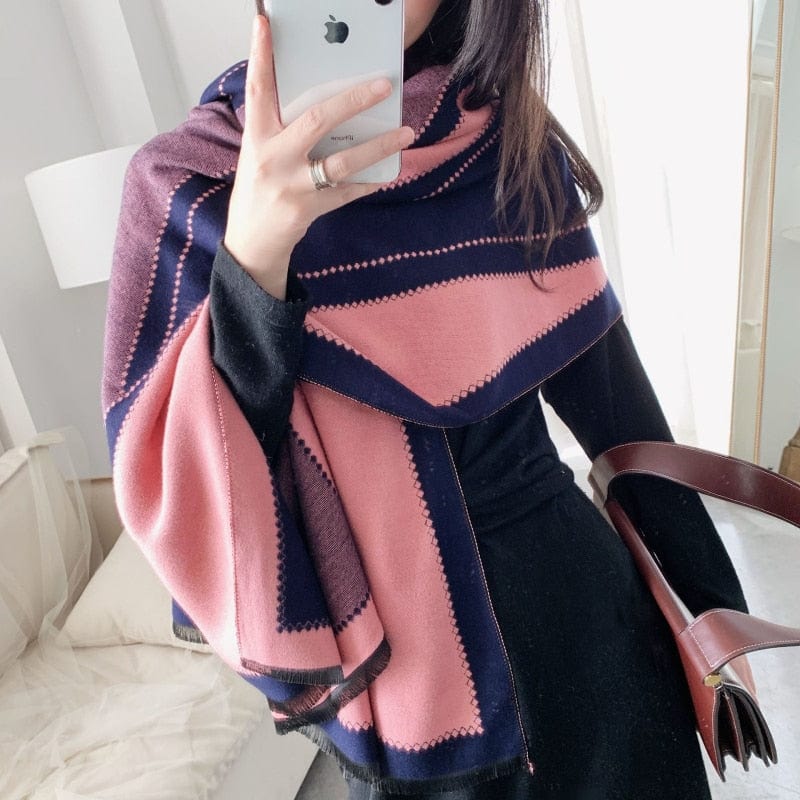 Cap Point WY-Y1-2 Winnie Winter Cashmere Decoration Thick Foulard Blanket Wrap Scarf