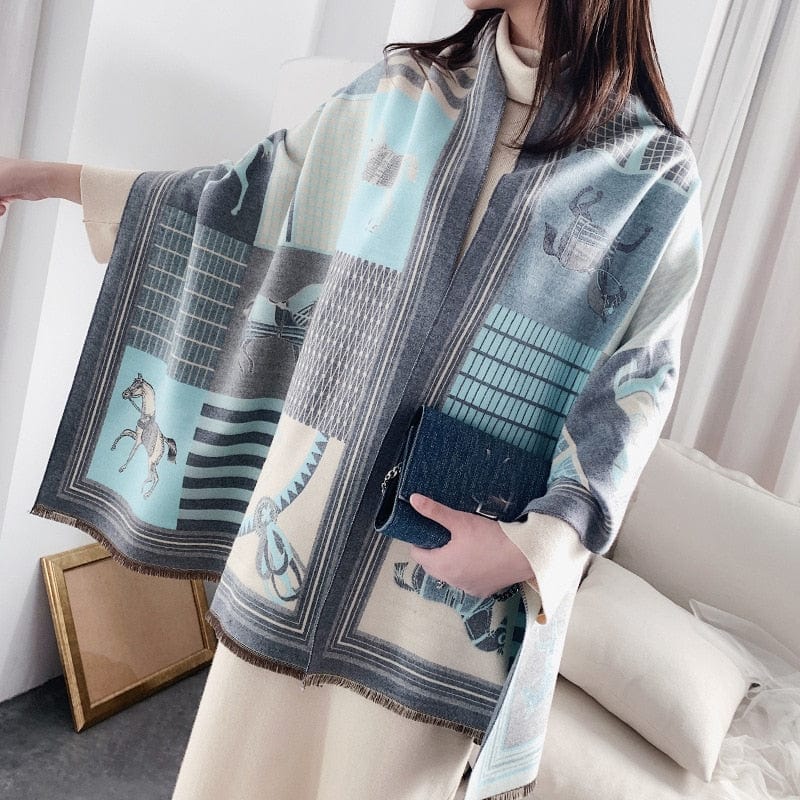 Cap Point WY-Y6-2 Winnie Winter Cashmere Decoration Thick Foulard Blanket Wrap Scarf
