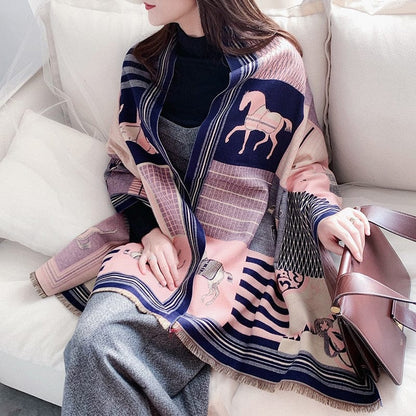 Cap Point WY-Y6-4 Winnie Winter Cashmere Decoration Thick Foulard Blanket Wrap Scarf