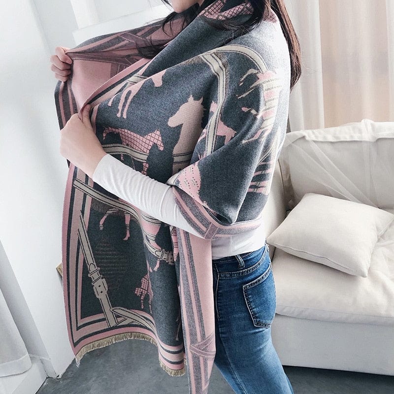 Cap Point WY-Y9-2 Winnie Winter Cashmere Decoration Thick Foulard Blanket Wrap Scarf