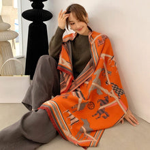 Load image into Gallery viewer, Cap Point WY-Y9-5 Winnie Winter Cashmere Decoration Thick Foulard Blanket Wrap Scarf
